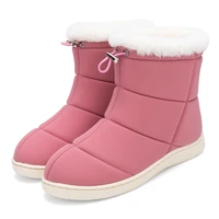 winter high top womens snow boots warm down cotton shoes for female outside wear soft anti skid thick bottom couples ankle boot