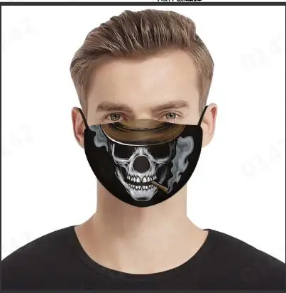 Новинка 2020 маска для взрослых маски Хэллоуин Череп испуганный принт