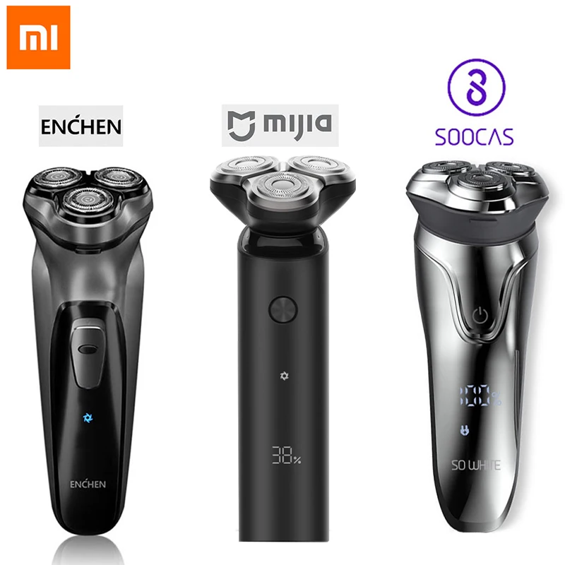 Xiaomi бритва триммер для бороды мужская электрическая бритва для влажной и сухой стирки триммер для волос выдвижная аккумуляторная бритва 5
