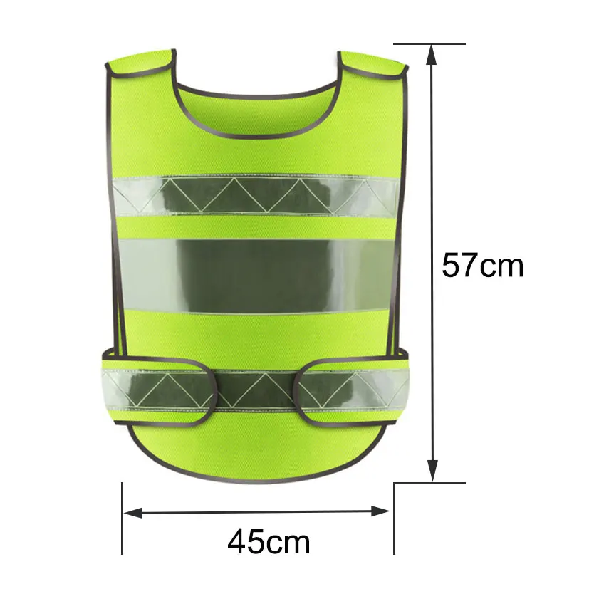 

High Brightness Breathable Lightness Protective Vest Bike Traffic Reflective Fluorescent Vest Safety Warehouse Security Jacket