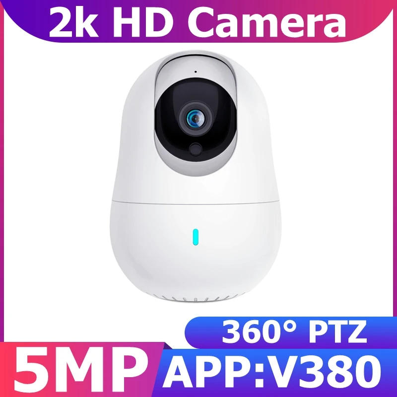 

IP-камера V380, Q11, 2K, 5 МП, H.265, панорамный вид, 360 °, интеллектуальное отслеживание, ии, гуманоид, ночное видение, IP-камера, Радионяня