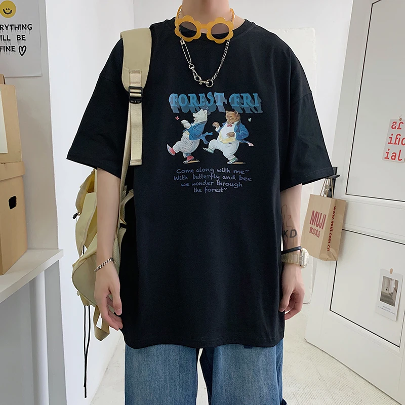 Забавные футболки с принтом оборотней для мужчин летняя одежда графическими