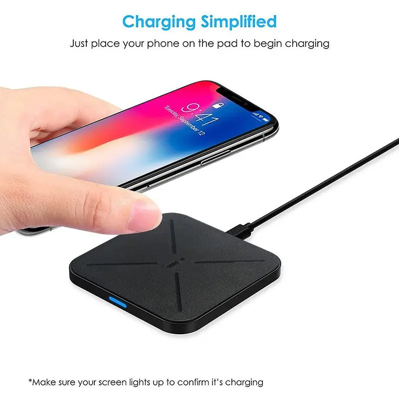 Беспроводное зарядное устройство QI для iPhone 10 Вт USB-подставка Apple Быстрое