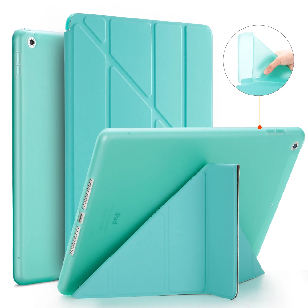 Для for ipad Air Case, GOLP PC флип чехол для for ipad 5+ ТПУ задняя крышка для for ipad Air 1 Tablet case, обложка Smart cover и подставка держатель - Цвет: Blue 2