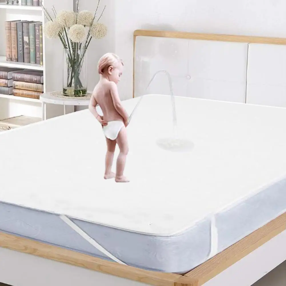 1PCs New Four - Corner Tendon Terry Cloth Waterproof Bed Cover Mattress Protector | Дом и сад