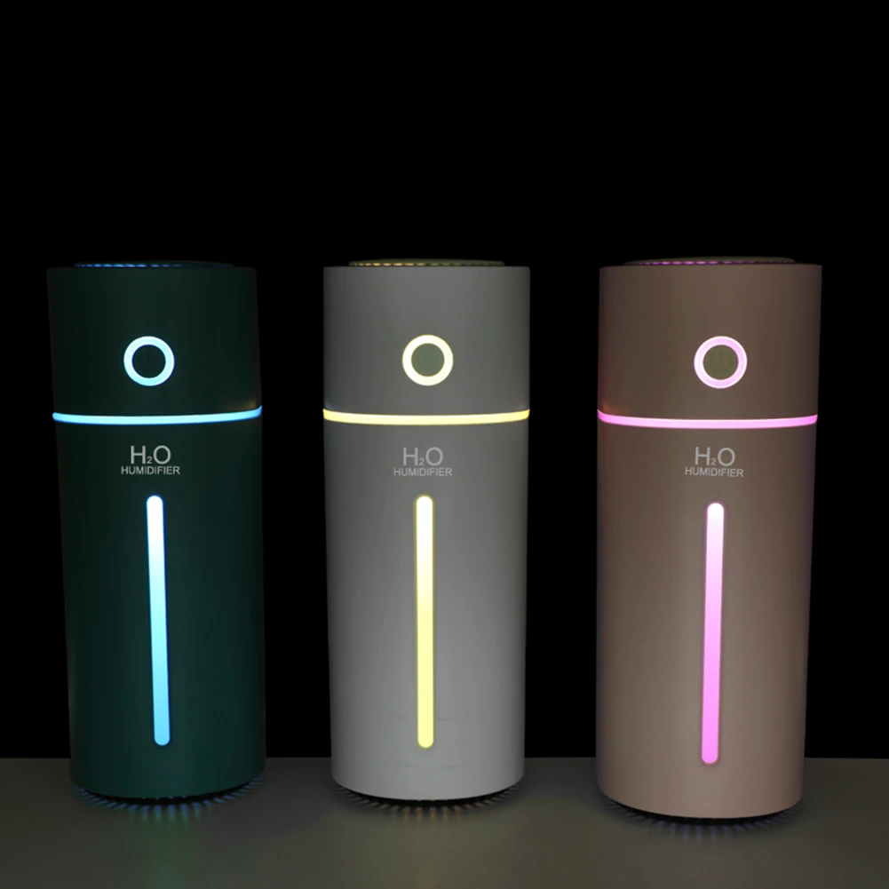 

300ml Mini Portable Car Household Air Humidifier Essential Oil Diffuser USB Rechargeable Silent Humidifier with Night Lamp