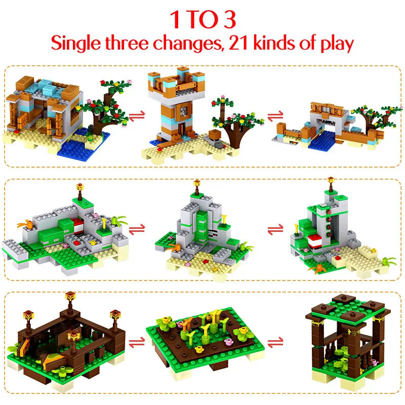 1006 шт. Детский конструктор сельская Ферма|Блочные конструкторы| |