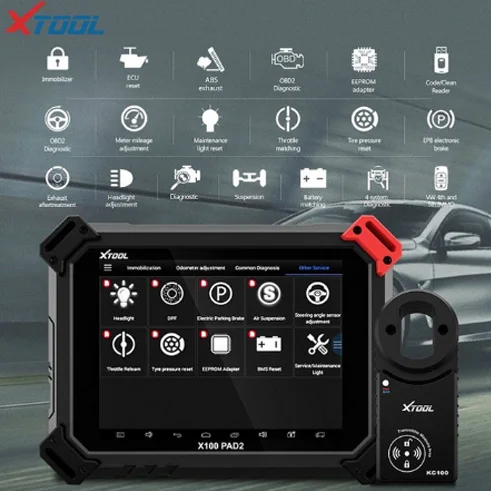 x100 pad2 pro Xtool X100 PAD2 Pro Профессиональный OBD2 автомобильный диагностический инструмент с ключом программист для VW 4th 5th иммобилайзер и регулировка одометра - Цвет: x100 pad2 pro
