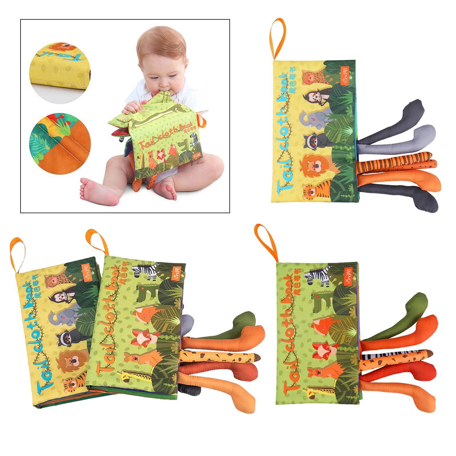 

Soft Cloth Books Infants Newborn First Crib Book Early Educational Teeth Toy