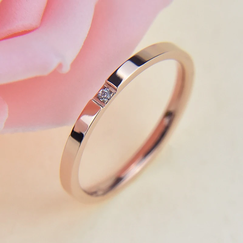 Кольцо из титановой стали под розовое золото размером 4 5 6 7 8 9 10 XRQ88 | Украшения и