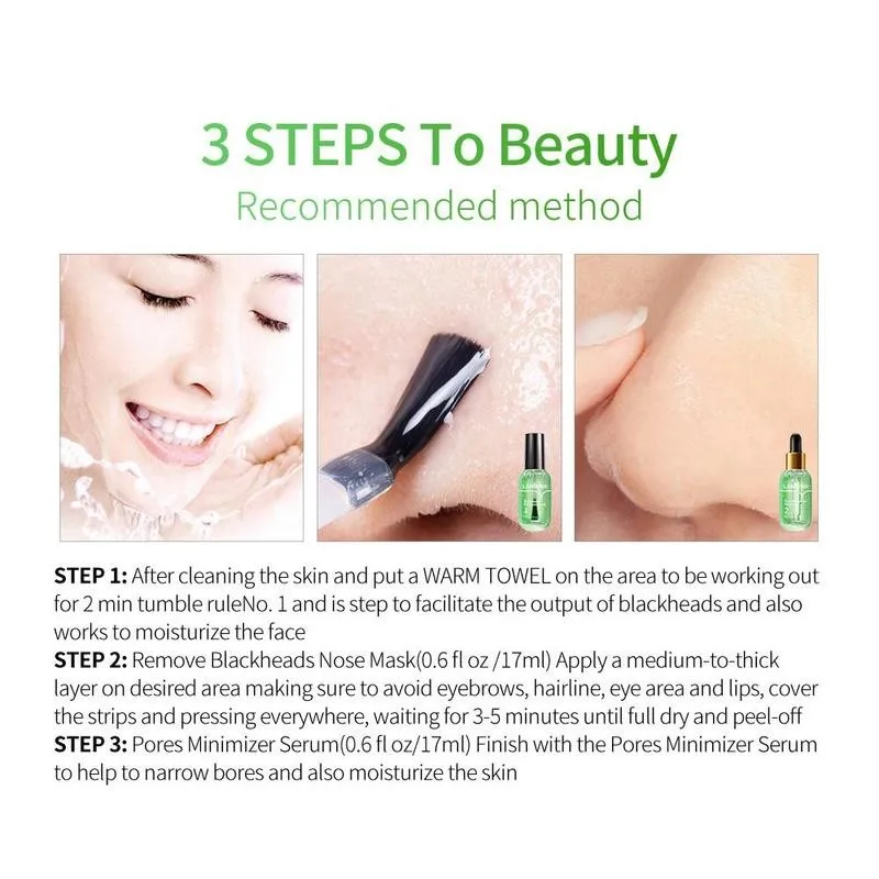 

17ml Nose Blackhead Shrinking Fluid Set Secrum Deep Hydrating Shrink Pores Firming Skin Care Repair Whitening Moisturizing Cream
