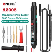 ANENG A3008 Digital Multimeter Auto Intelligent Sensor Pen Tester 6000 Counts NonContact Voltage Meter Multimetre polimetro