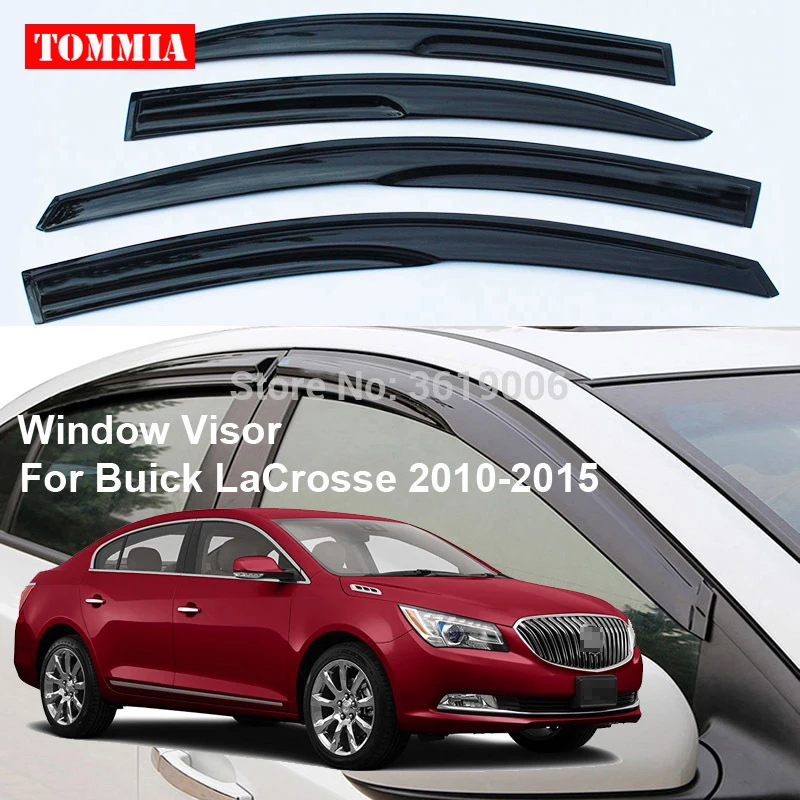 tommia 4pcs Window Visor Shade Vent Wind Rain Deflector Guards Cover Fit For Buick LaCrosse 2010-2015 Car Styling | Автомобили и