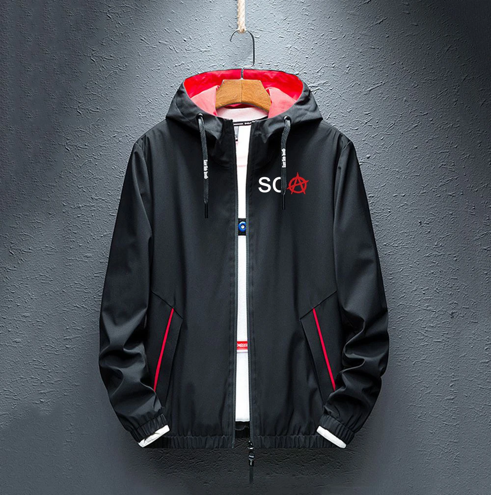 Летняя Мужская ветрозащитная водонепроницаемая куртка Sons Of анархии