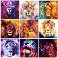 5d diy diamond painting full square lion cross stitch diamond embroidery animal mosaic picture with rhinestones home decor gift
