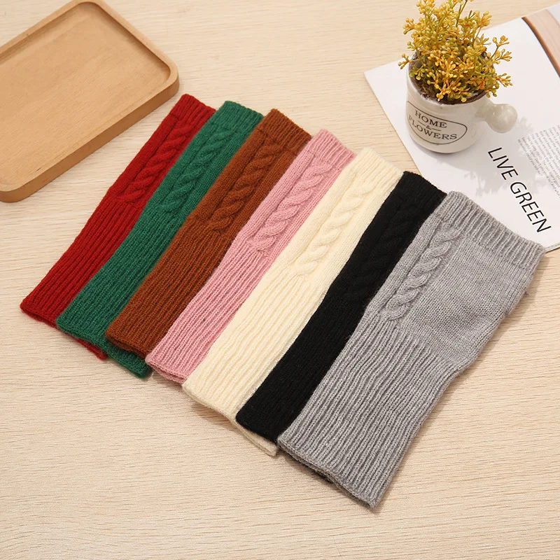 

Теплый жаккардовый чехол ручной работы с витой ручкой, женские перчатки, Зимний вязаный рукав на руку, чехол, модный декоративный чехол на р...