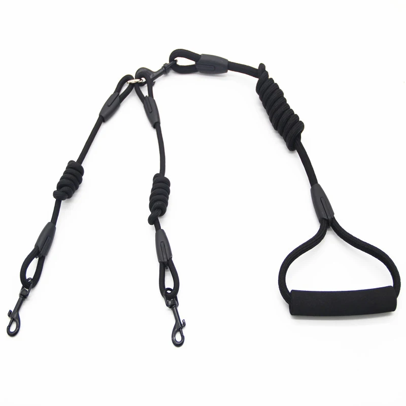 Only rope BK Walk 2, две собаки, один поводок, нейлоновый, без запутывания, поводок для собак и кошек, для бега или тренировки, ошейник или шлейка - Цвет: Only rope BK