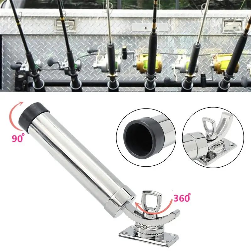 316 нержавеющая сталь Лодка палуба Регулируемая удочка Кронштейн для яхты | Спорт