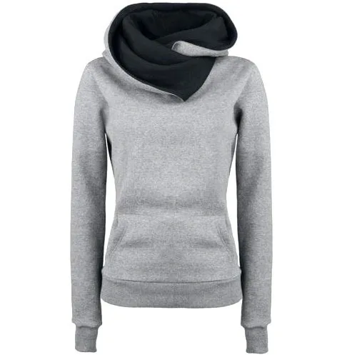 

2020 Women's Hoodie New Autumn Winter Lapel Long Sleeve Pullover Large Size Tops Hot Selling