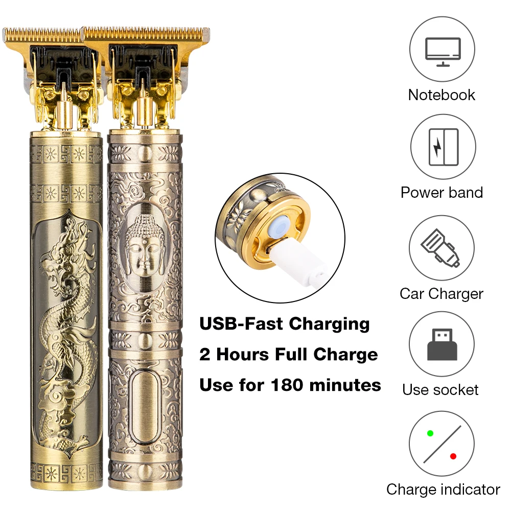 T машинка для стрижки волос профессиональный электрический триммер с USB