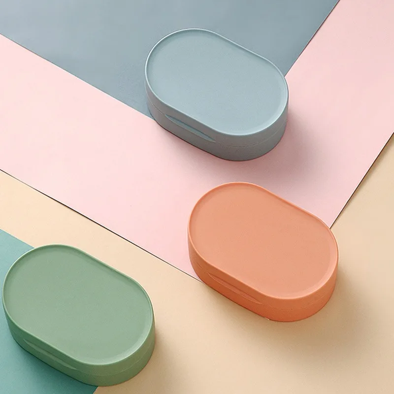 

Soap Dish Box Portable Travel Supplies Plastic Soap Case Holder Container Wash Shower Home Household Bathroom Sealed Soap Case