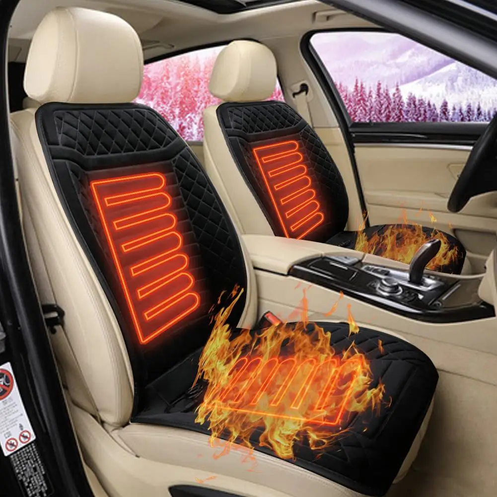 

2V Heated Car Seat Cover Car Seat Cushion Winter With 2 Levels Universal Warm Non-slip Car Seat Heater Heating Pad Car-covers