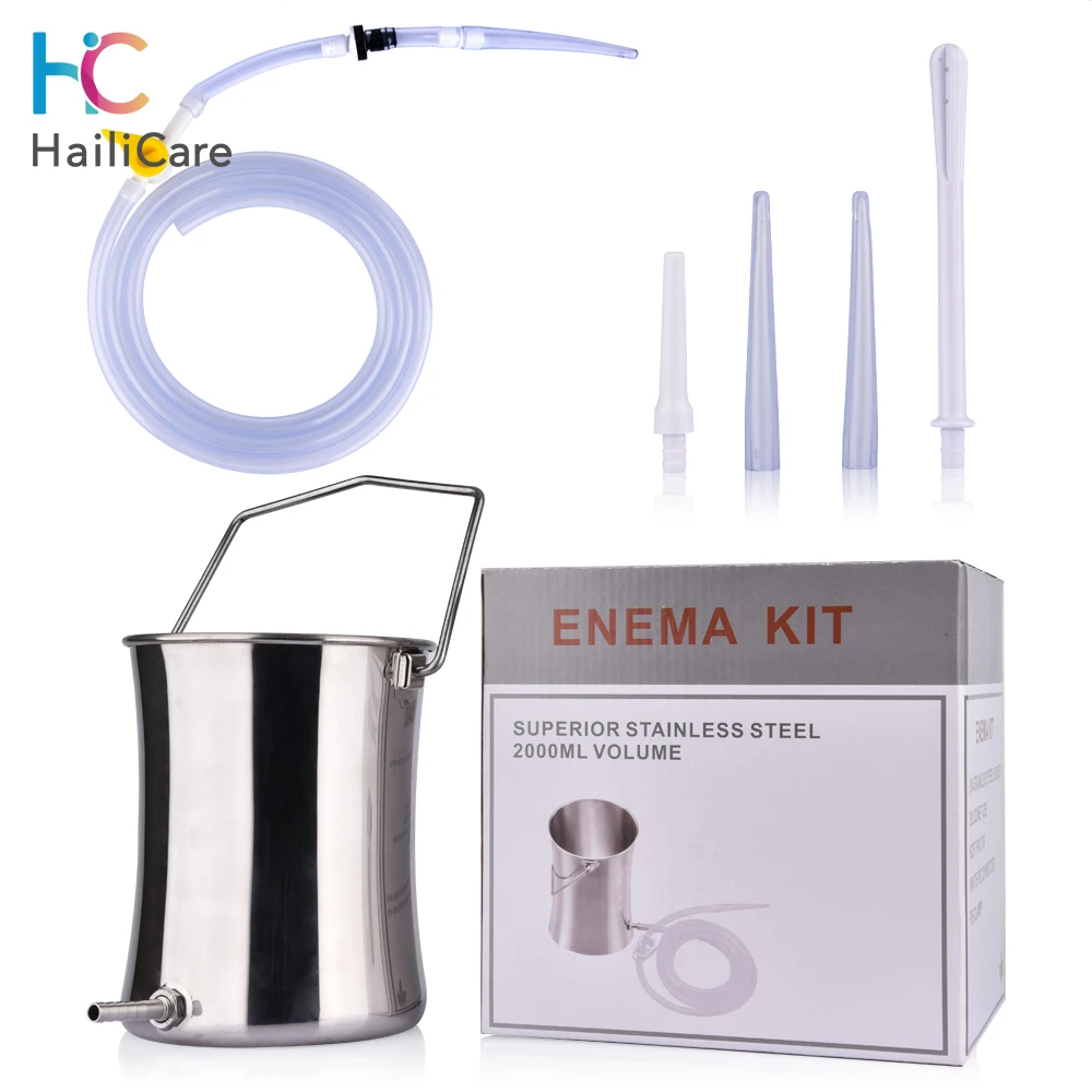 2L Нетоксичная клизма набор ведер ирригатор Анальная вагинальная спринцовка вода
