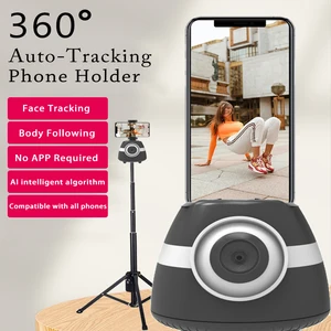 360 rotation auto face tracking gimbal stabilizer phone holder tripod accessories live smart ai follow up photo video recorder