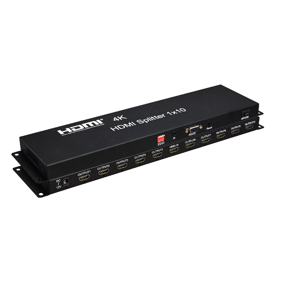 10 портов HDMI split ter, 4K 3D EDID усилитель split 1 Hdmi to Ten display s, женские разъемы для HDTV дисплея