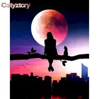 GATYZTORY красавица смотрящая на Луну DIY Набор для рисования по номерам пейзаж акриловая краска по номерам на холсте Ручная Краска ed Oil Pa