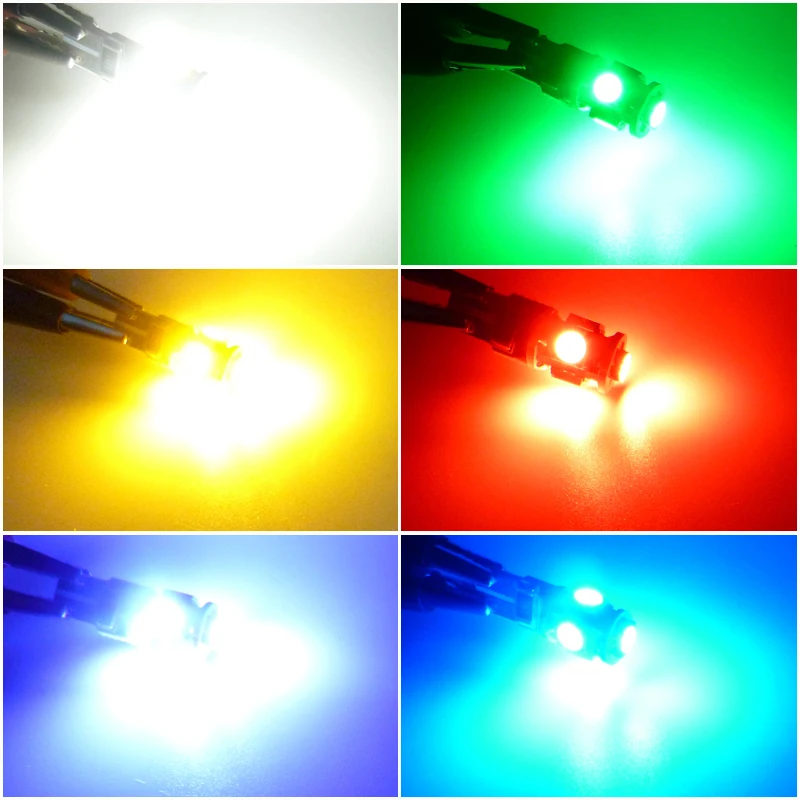 2x W5W T10 Светодиодные CAN-шины без ошибок 5050 SMD Автомобильные габаритные огни