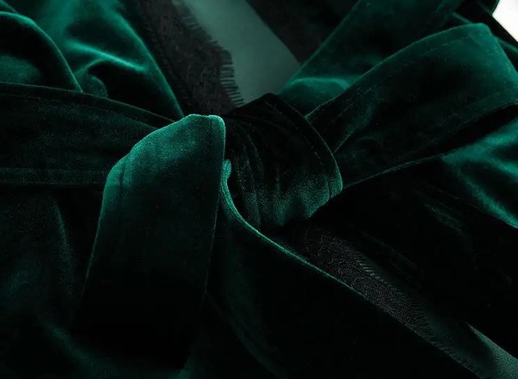 blackish green Новинка года, Зимняя женская одежда для сна принцессы, черно-зеленая пижама, длинные штаны, комплект из двух предметов, ночная рубашка - Цвет: blackish green