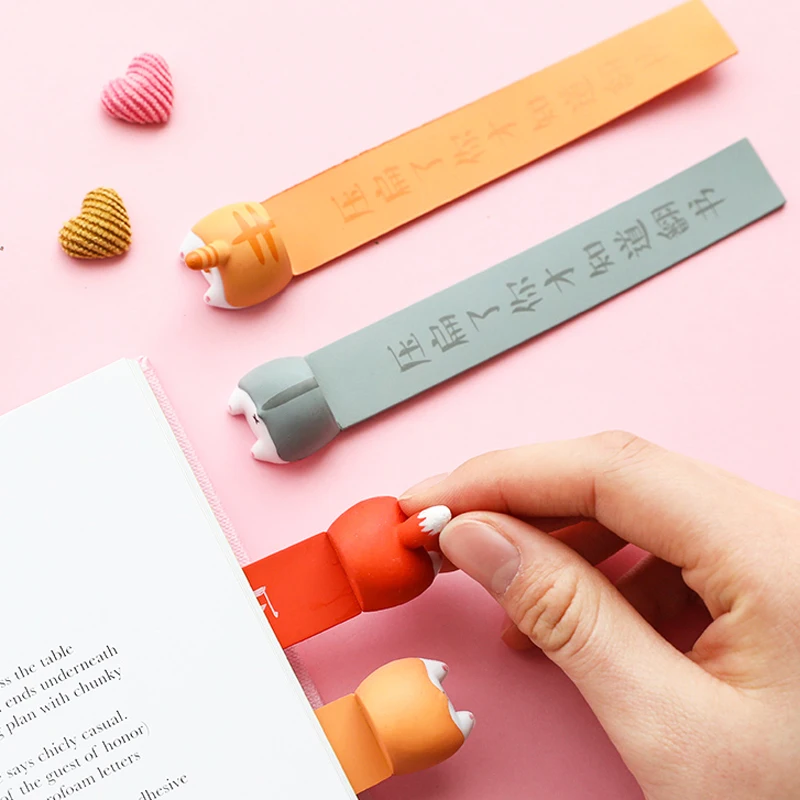 Kawaii собака кошка хомяк лиса задница закладки творческая мультяшная книга
