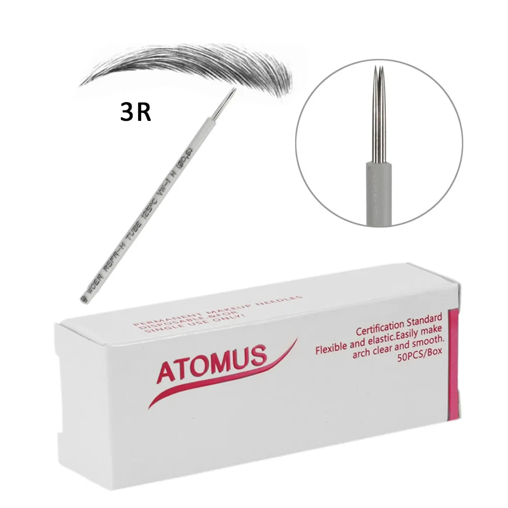 50 шт. микроблейдинг иглы татуировки затеняющие лезвия 3 5 7 18 21r брови губы Agulhas Tebori