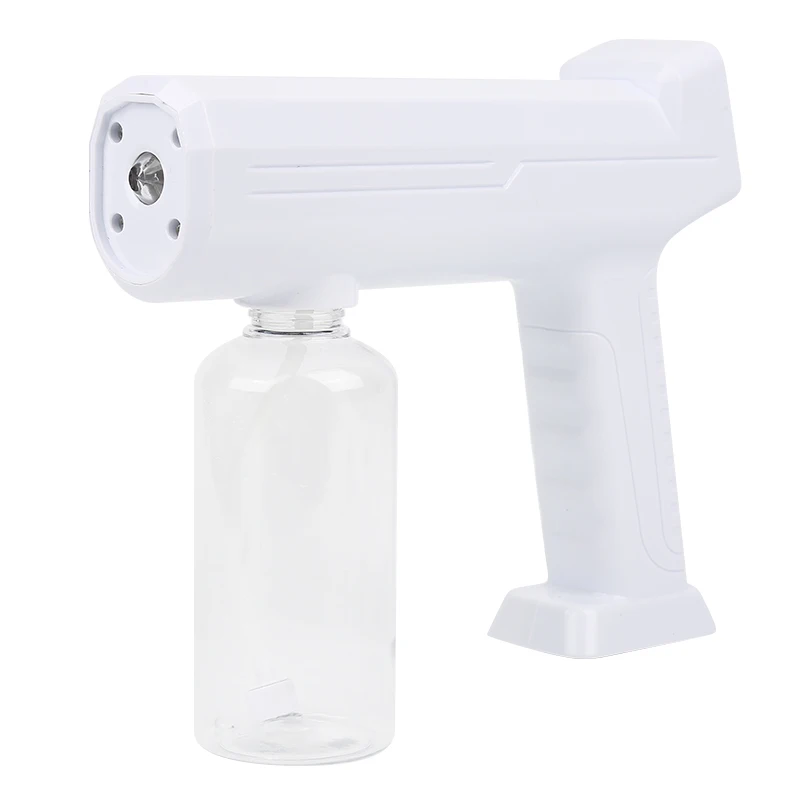 

1pc New 300ml Button USB Charging Blu-ray Wireless Charging Atomizing Disinfection Gun Spray Gun