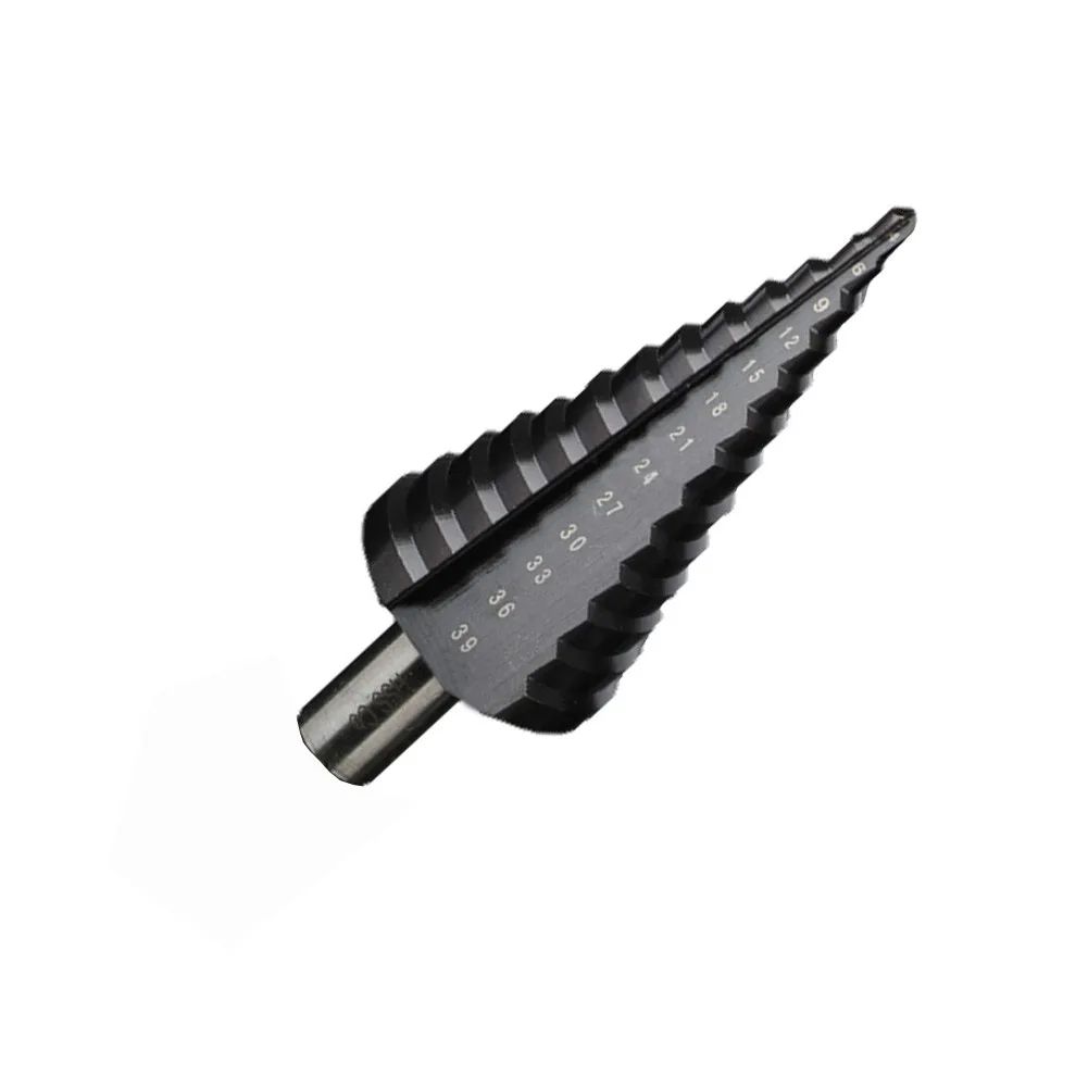 

4-39mm Step Drill Cutting Gold Groove Hole Opener Plate Shank Straight