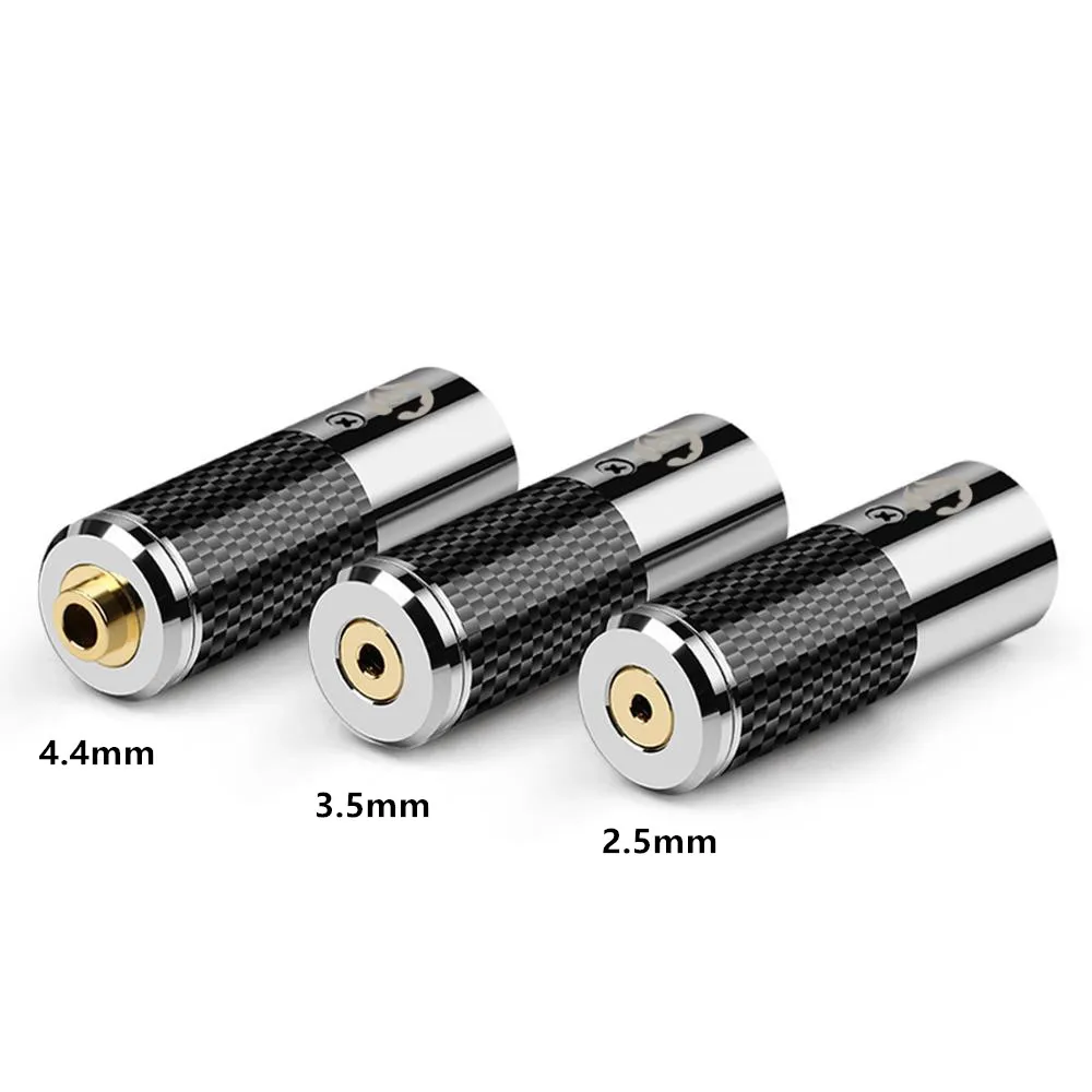 

DAC Decode 4 Pin XLR Male To 2.5mm 3.5mm 4.4mm Female Plug Convert Carbon Fiber Gold Plated Jack Audio Connector Adapter Cannon