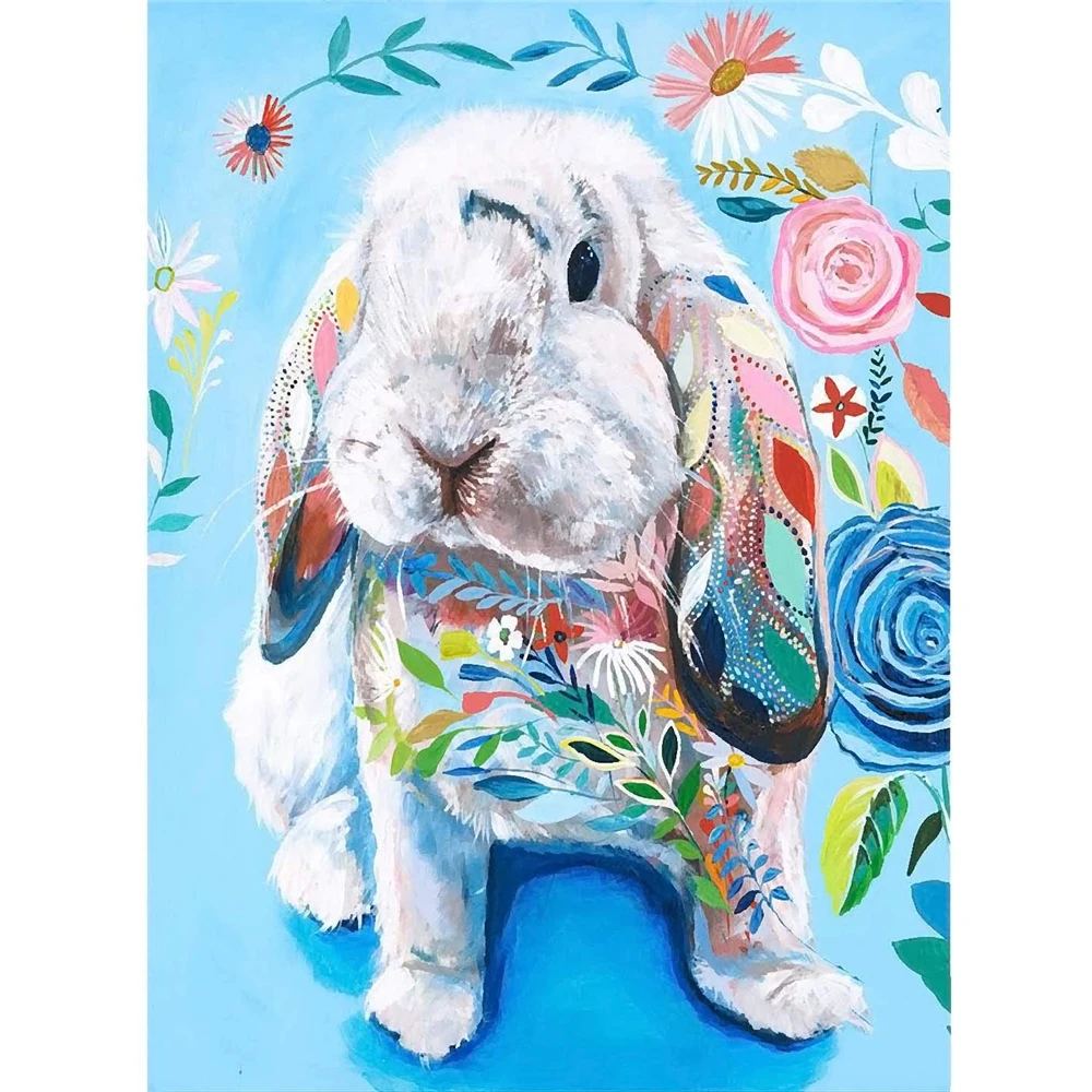 

В виде зверушки (кролик) "сделай сам" 11CT Набор для вышивания крестиком ремесло набор для рукоделия хлопчатобумажная нить с напечатаным холст...