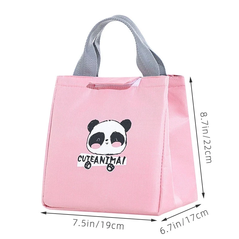

Panda Cartoon Insulated Lunch Bag For Women Kids Camping Picnic Waterproof Food Storage Cooler Bags Lunch Box Container