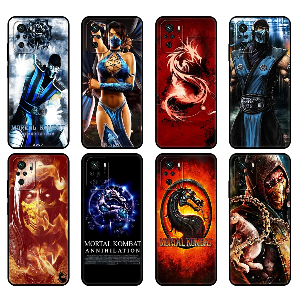 Черный чехол из ТПУ для Xiaomi Redmi 9T Note 10 5G 4G Pro 10S Скорпион Sub Zero Mortal Kombat x|Бамперы| |