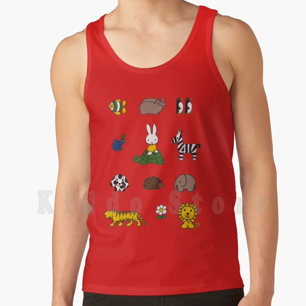 At The Zoo With Animals-Nijntje In De Dierentuin Майки Жилет без рукавов Nijntje Konijntje Konijn Lief Sweet