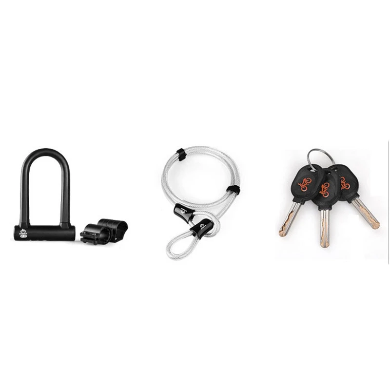 

INBIKE Bike U Lock Heavy Duty Waterproof Bicycle Lock with Security Cable for Bicycle Motorcycle and More