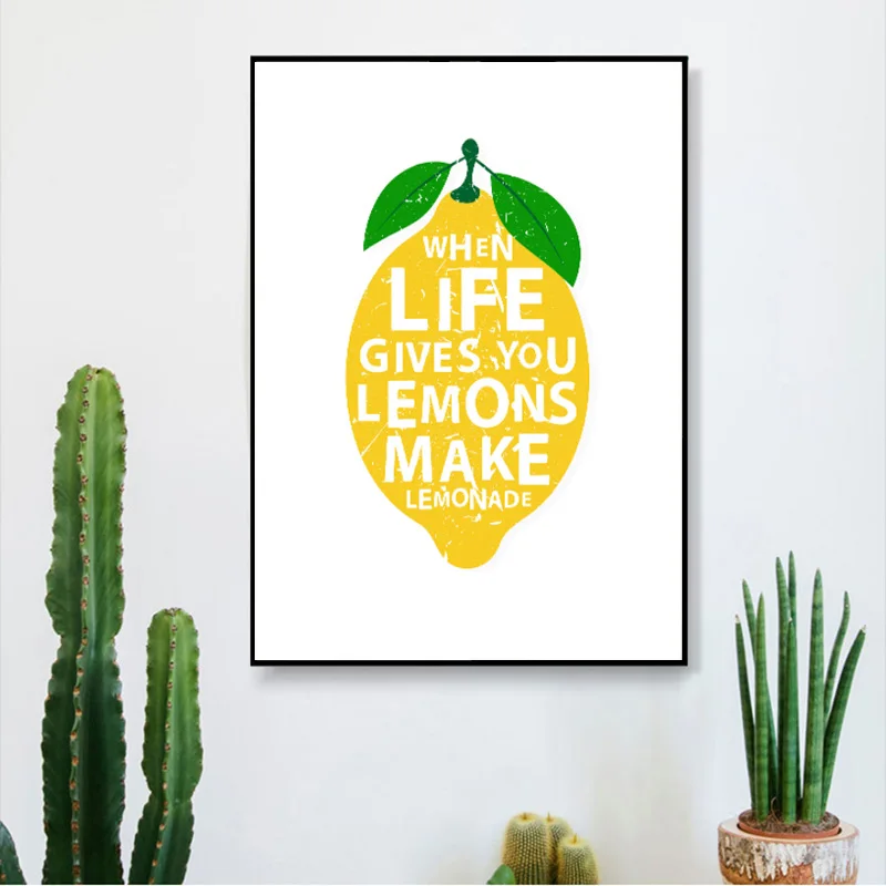 Кухня постер с изображением лимона и принты украшение холст настенные картины