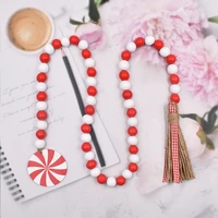 new hanging beads windmill candy twine tassel creative color wooden bead string childrens home decoration pendant ornaments