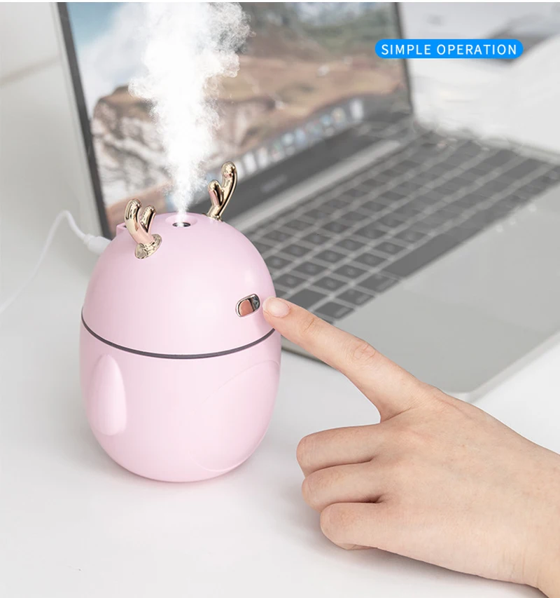 Мини-увлажнитель воздуха USB диффузор эфирного масла олень ароматерапия автомобильный освежитель воздуха очиститель с лампой для дома и офиса