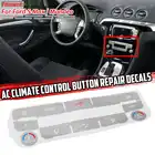 Серебряная наклейка на автомобиль, кондиционер автомобиля, AC, кнопка контроля климата, наклейка для ремонта, наклейка для Ford s-Maxдля Mondeo, неприглядная кнопка