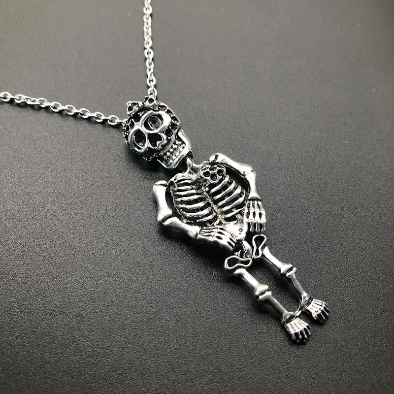 2 DoreenBeads модное индивидуальное череп ожерелье в стиле панк, готика преувеличенное ожерелье с пауком для женщин девочек Хэллоуин ювелирные изделия, 1 шт - Окраска металла: 2