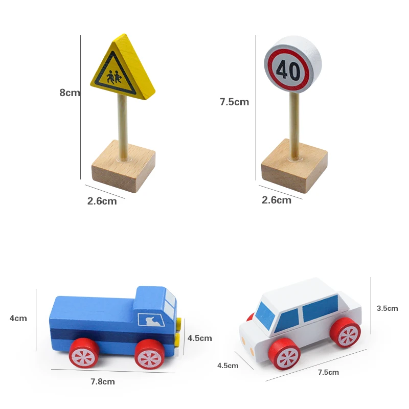 Детская деревянная дорожные знаки блочная Автомобильная игрушка Детские