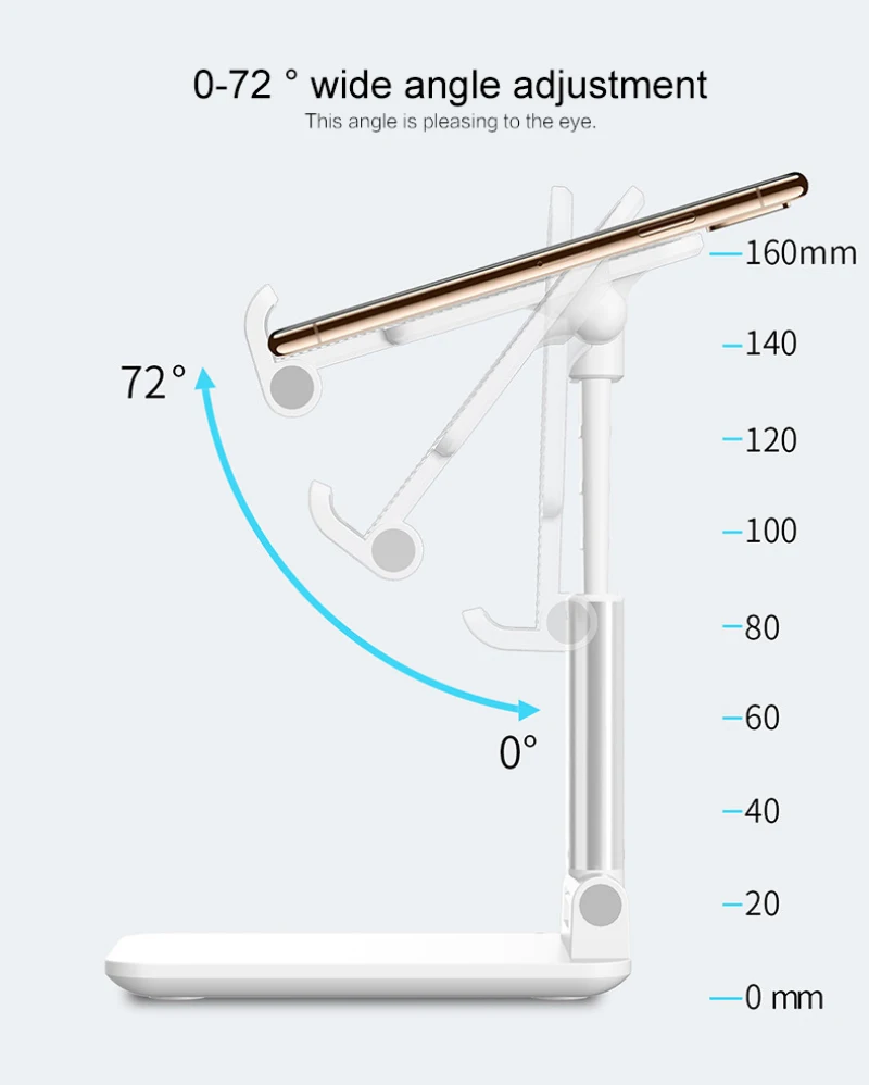 Складной телескопический металлический держатель для телефона 3 цвета 360 дюйма |
