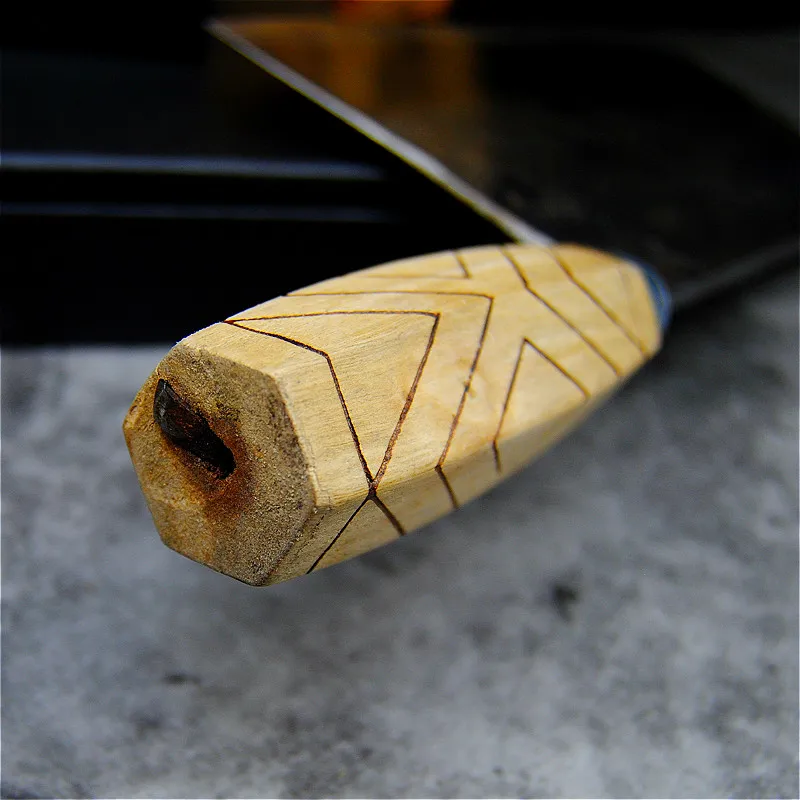 Кухонный нож большие круглые угловые лезвия 8 2 дюйма полностью кованый вручную